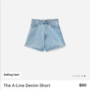 Everlane A-Line Denim Shorts